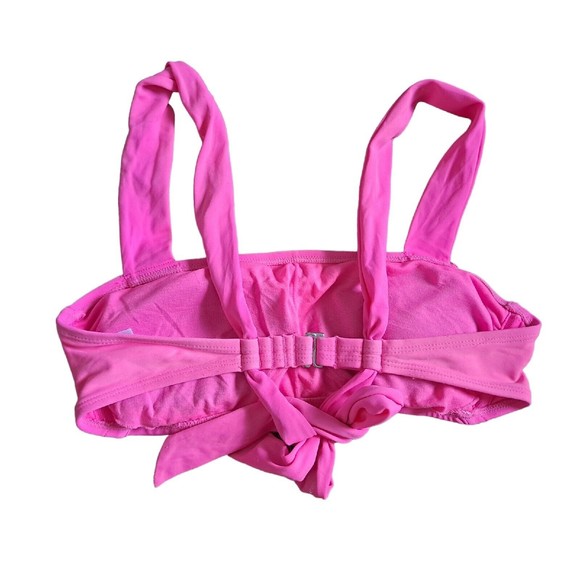 Xhilaration Hot Pink Bikini Top Wide Straps Size S - Picture 4 of 6